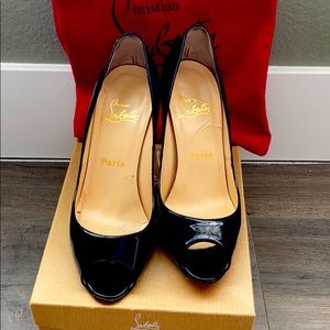 Christian Louboutin black patent leather pumps